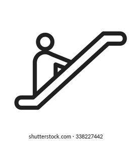 Escalator, mall, shopping icon vector image. Can also be used for hotel and restaurant. Suitable for use on web apps, mobile apps and print media.