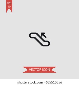  Escalator, public transport vector icon, illustration symbol