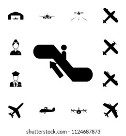escalator escalator rises icon. Detailed set of Airport icons. Premium quality graphic design sign. One of the collection icons for websites, web design, mobile app on white background