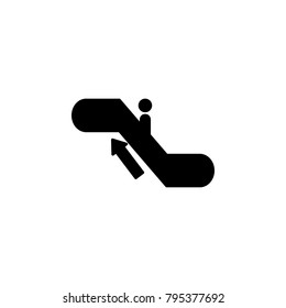 escalator escalator rises icon. Element of airport icons. Premium quality graphic design icon. Signs, outline symbols collection icon for websites, web design, mobile app on white background