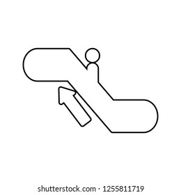 escalator escalator rises icon. Element of cyber security for mobile concept and web apps icon. Thin line icon for website design and development, app development