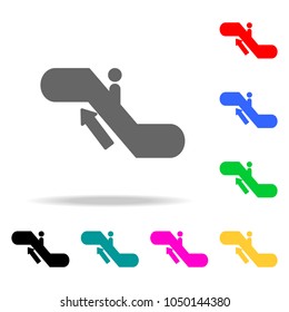 escalator escalator rises icon. Elements of Airport multi colored icons. Premium quality graphic design icon. Simple icon for websites, web design, mobile app, info graphics on white background