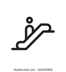 escalator signage for public information in building