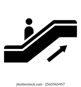 Escalator Up Simple Vector Icon Collection