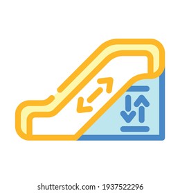 vector de icono de color de escalera de escalador. señal escaladora. ilustración de símbolo aislado