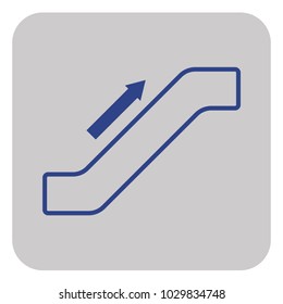 Escalator staircase icon.Vector illustration