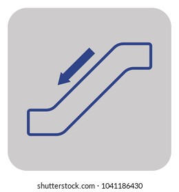 Escalator staircase icon.Vector illustration