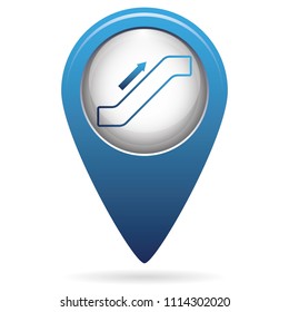 Escalator staircase icon.Vector illustration