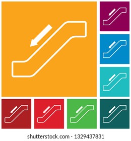Escalator staircase icon.Vector illustration