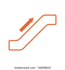 Escalator staircase icon.Vector illustration