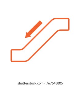 Escalator staircase icon.Vector illustration