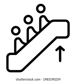 Icono de escaleras de escalera de escalera. Icono de vector de escalera de contorno para diseño web aislado en fondo blanco