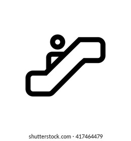 Escalator theme line icon.