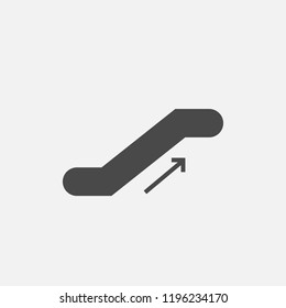 Escalator transport system vector icon moving up eps10 with arrow