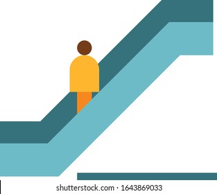 Escalador: conjunto de iconos de transporte. Ilustración vectorial plana de alta calidad para sitio web y aplicación móvil.