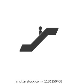 escalator upstairs icon. Element of airport icon. Premium quality graphic design icon. Signs and symbols collection icon for websites, web design, mobile app  on white background
