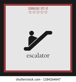 escalator vector icon