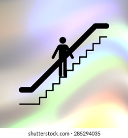 escalator vector icon