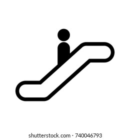 Escalator vector icon.