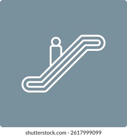 Icono de Vector de escalera mecánica. Se puede utilizar para aplicaciones de impresión, móviles y de Web.