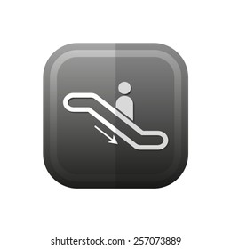Escalator - vector icon, flat design