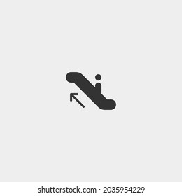 Escalator vector icon illustration sign
