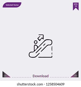 Escalator vector icon. Modern, simple, isolated, flat best quality icon for web site designs or mobile apps. Vector illustration eps10.