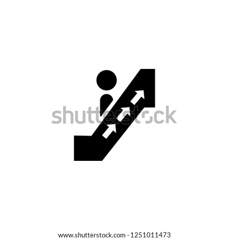 escalator vector icon. escalator sign on white background. escalator icon for web and app