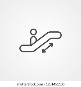 Escalator vector icon sign symbol