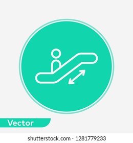 Escalator vector icon sign symbol