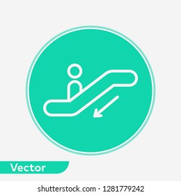 Escalator vector icon sign symbol