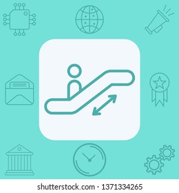 Escalator vector icon sign symbol