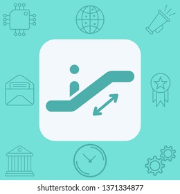 Escalator vector icon sign symbol