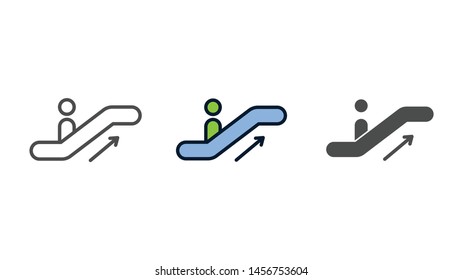 Escalator vector icon sign symbol