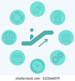 Escalator vector icon sign symbol