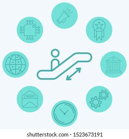 Escalator vector icon sign symbol