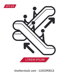 escalator vector icon symbol