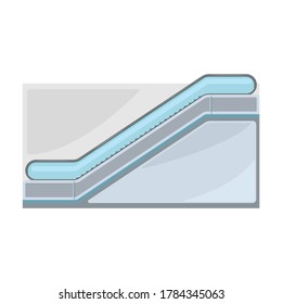 Escalator vector icon.Cartoon vector icon isolated on white background escalator.