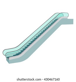 Escalator vector illustration isolated on a white background