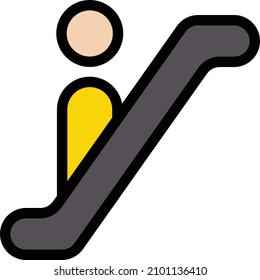 Escalator Vektorgrafik auf transparentem Hintergrund.Premium-Qualität symmbols.Stroke Vektorsymbol für Konzept und Grafikdesign. 