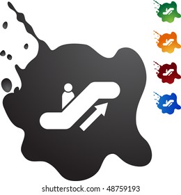 Escalator web button isolated on a background.