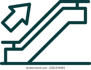 EscalatorLine Gradient Vector Icon Design
