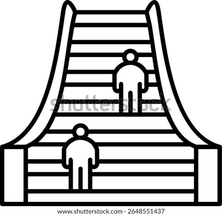 Escalators Filled Style Icon Design
