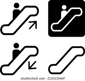 Escalator's simple and cute pictogram