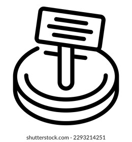 Escape board icon outline vector. Comfort zone. Work start