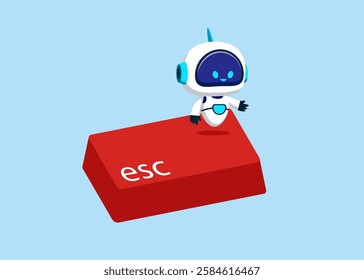 Escape business rat race and corporate world vector concept. Symbol of stressful environment, new career, looking for relief. Corporate of success. Vector illustration flat design.