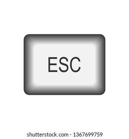 Escape Button Icon. Keyboard or Keypad to Typewrite Illustration As A Simple Vector Sign & Trendy Symbol for Design, Websites, Presentation or Application.