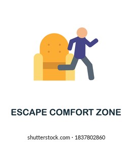 Escape Comfort Zone icon. Simple element from business motivation collection. Creative Escape Comfort Zone icon for web design, templates, infographics and more