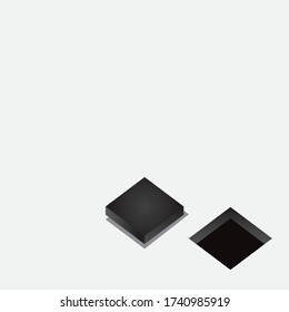 Escape from hole idea concept isolate on white  vector