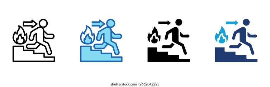 Icono de escape Multi Style Ilustración vectorial